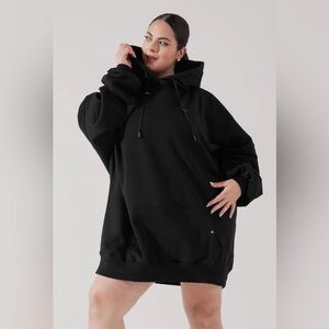 PopFlex Long Cloud Hoodie - Black - 1X/3X